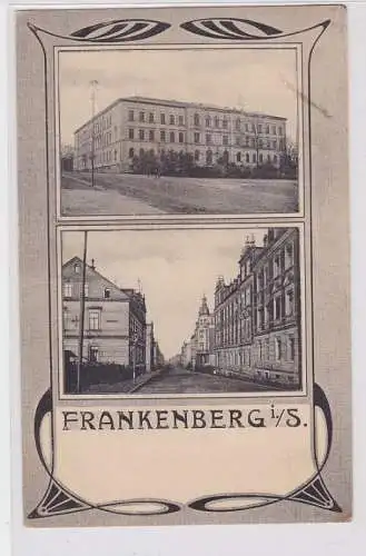 65183 AK Frankenberg in Sachsen - Straßenansicht 1915