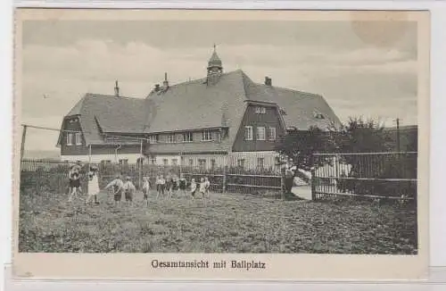 36283 AK Rochlitzer Kinderheim Johanngeorgenstadt - Gesamtansicht mit Ballplatz