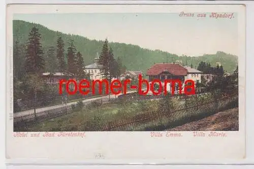 40513 Ak Gruß aus Kipsdorf Hotel und Bad Fürstenhof Villa Emma & Marie um 1900