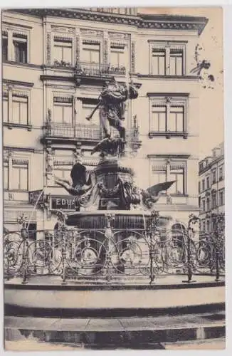 44961 Ak Dresden Gänsedieb Brunnen Ferdinand Platz 1912