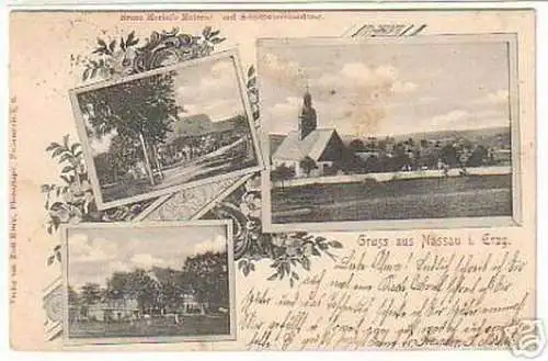 05267 Mehrbild Ak Gruß aus Nassau im Erzgebirge 1904