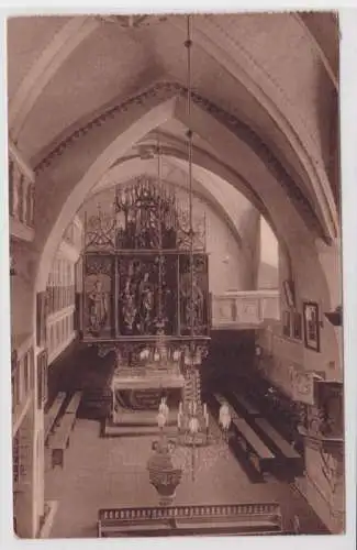 98067 Ak Ehrenfriedersdorf im Erzgebirge Inneres der St. Niklas Kirche 1926