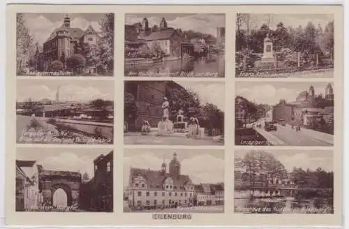 95878 Mehrbild Ak Eilenburg Leipziger Brücke, Realgymnasium usw. 1935