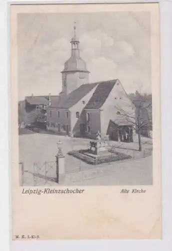 94748 Ak Leipzig Kleinzschocher alte Kirche um 1900