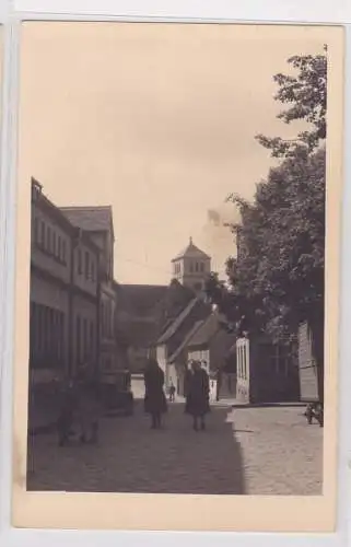 92821 Foto Ak Gneisenaustadt Schildau Bahnhofstrasse um 1950