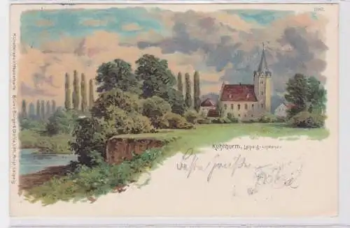 87947 Ak Lithographie Leipzig Lindenau Kuhturm 1898