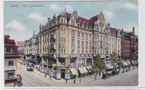 86611 AK Leipzig, Hotel Sachsenhof Jacob Krug Gaststätte & andere Geschäfte 1910