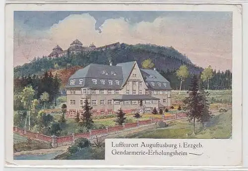 70856 Ak Luftkurort im Erzgebirge Gendarmerie Erholungsheim 1913