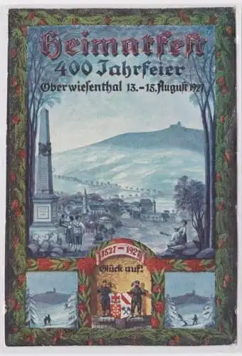 77282 Ak Heimatfest 400 Jahrfeier Oberwiesenthal 1927