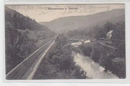 68299 Ak Rechenhaus bei Bockau Bahnlinie 1916