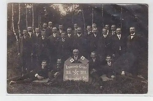 64597 Foto Ak Esperanto Grupo Neugersdorf 1911