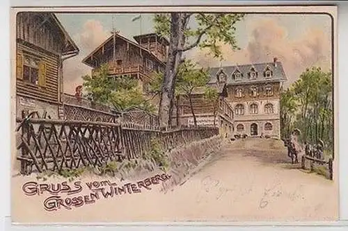 64434 Ak Lithographie Gruss vom grossen Winterberg 1906