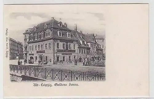 63393 Ak Leipzig Gasthaus "Goldene Sonne" um 1910