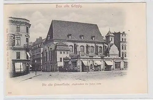 63383 Ak Leipzig Inneres der alten Peterskirche abgebrochen im Jahre 1886