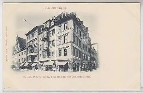 62314 Ak Leipzig das alte Polizeigebäude, Ecke Reichsstraße und Salzgässchen