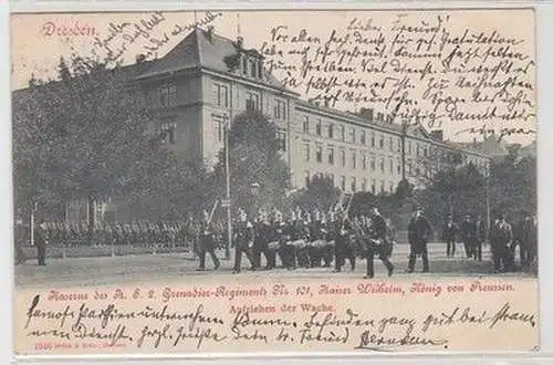 58983 Ak Dresden Kaserne des Kgl. sächs. Grenadier Regiments Nr.101, 1901