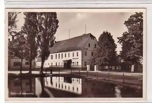 41372 Ak Gasthof Gävernitz mit Teich 1934