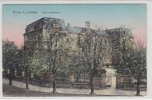 43425 Feldpost Ak Borna bei Leipzig königliches Seminar 1917