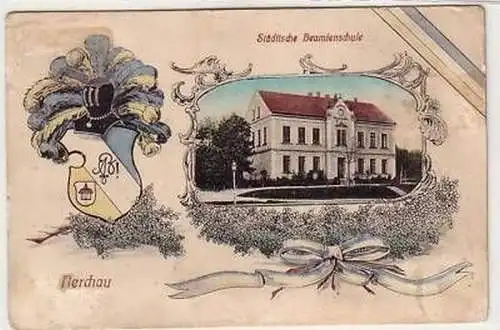 40861 Feldpost Ak Nerchau städtische Beamtenschule 1916