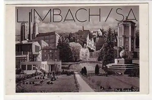 40863 Ak Limbach in Sachsen Photomontage 1937