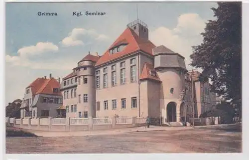 51221 Ak Grimma Kgl. Lehrer-Seminar um1920