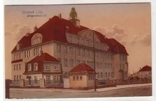 40807 Ak Limbach in Sachsen Bürgerschule III 1915