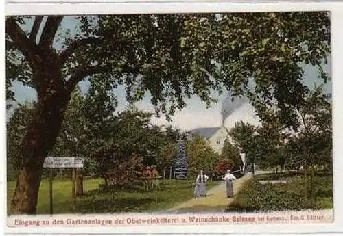 40782 Ak Gelenau bei Kamenz Weinschänke 1913