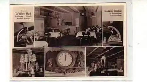 40033 Mehrbild Ak Schlettau Hotel weißes Roß um 1940