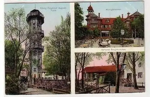 40768 Mehrbild Ak Gruß vom Löbauer Berg Gasthof 1911