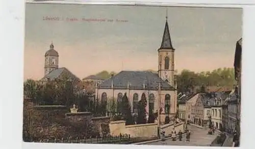 37327 Ak Lössnitz im Erz. Hospitalkiche und -Straße 1908