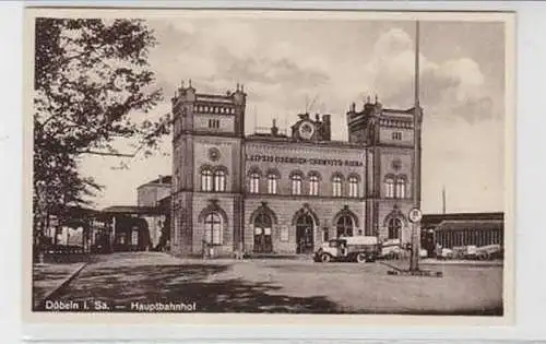 37372 Ak Döbeln in Sachsen Hauptbahnhof 1932