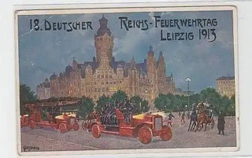 36073 Ak Leipzig 18. Dt. Reichs-Feuerwehrtag 1913