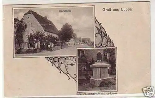 31662 Mehrbild Ak Gruß aus Luppa Dorfstraße usw. um 1925