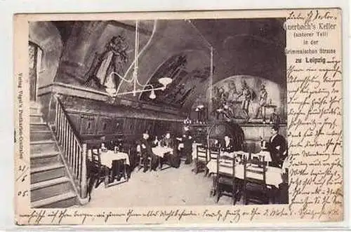 32/110 Ak Leipzig Gasthaus Auerbach´s Keller 1905