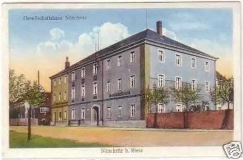 29401 Ak Nünschritz bei Riesa Gesellschaftshaus 1955