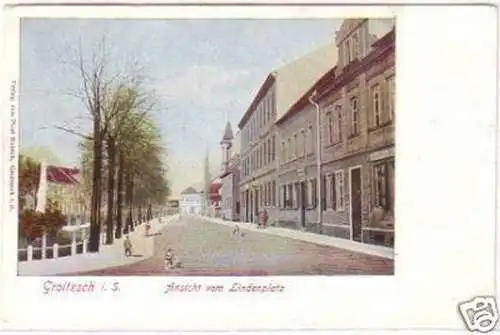 27804 Ak Groitzsch in Sa. Ansicht vom Lindenplatz 1902