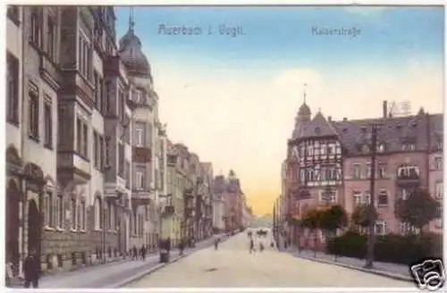 28790 Ak Auerbach i. Vogtl. Kaiserstraße 1917