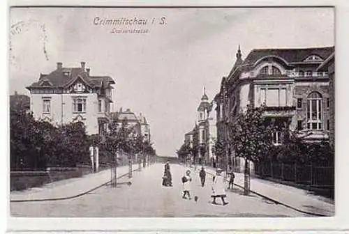 25937 Ak Crimmitschau Louisenstraße 1914