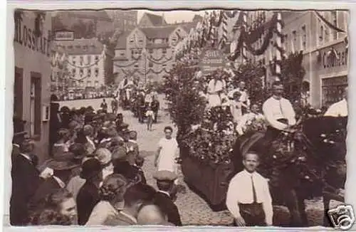 26469 Foto Ak Heimatfest Colditz Festwagen 1926