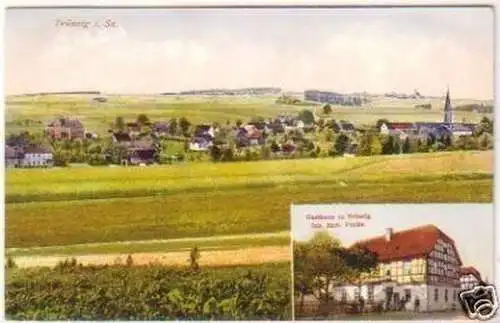 24864 Mehrbild Ak Gasthof zu Trünzig in Sa. um 1915