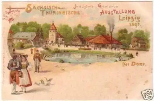 25034 Ak Lithographie Gewerbe Ausstellung Leipzig 1897