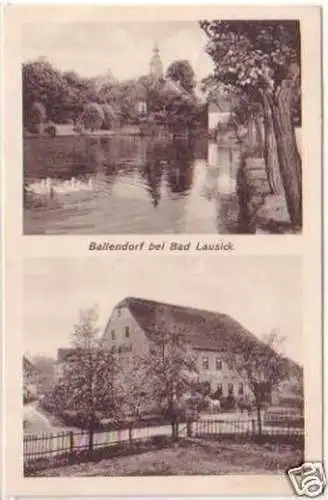 23890 Ak Ballendorf bei Bad Lausick Gasthof, Teich 1925