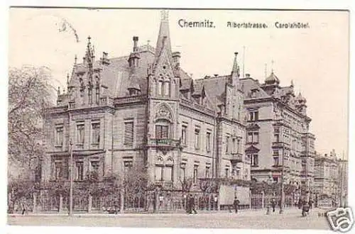 23717 Ak Chemnitz Albertstrasse Carolahotel 1908