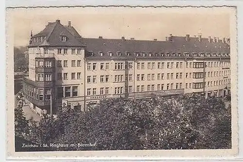 20385 Ak Zwickau in Sachsen Ringhaus mit Bärenhof um 1930