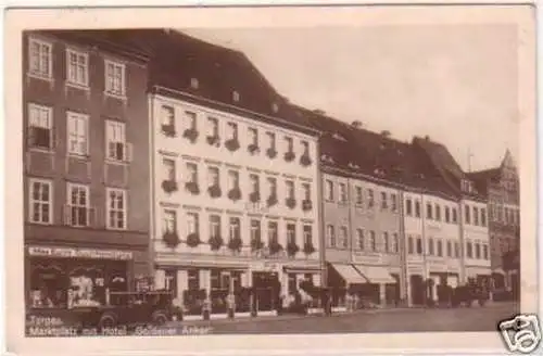 21009 Ak Torgau Hotel "Goldener Anker" 1943