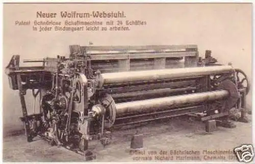 20215 Reklame Ak Chemnitz Maschinenfabrik Hartmann 1913