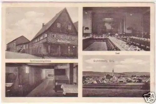 20066 Mehrbild Ak Schönberg Oberlausitz Gasthof 1929