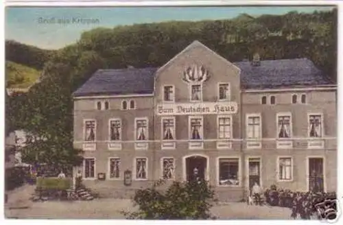 19018 Ak Gruß aus Krippen "Zum deutschen Haus" 1921