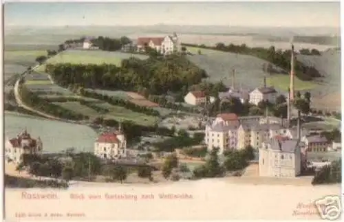 17778 Ak Rosswein Blick nach der Wettinhöhe um 1910