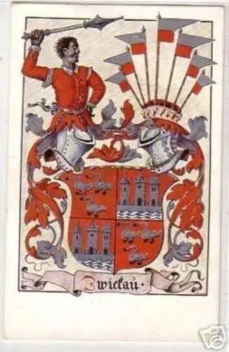 19008 Wappen Ak 800 Jahre Zwickau um 1920